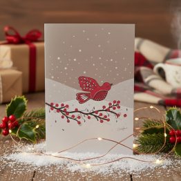 Joulukortti A6 | Lintu tai Kuusi