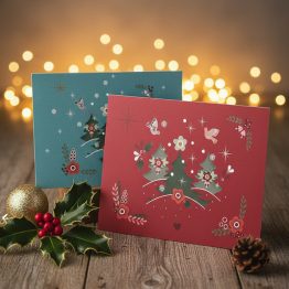 Joulukortti A6 | jouluinen metsä