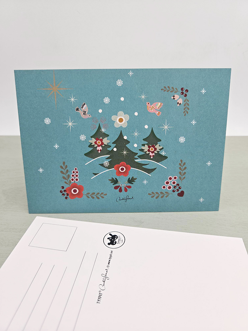 Joulukortti A6 | jouluinen metsä - Image 3