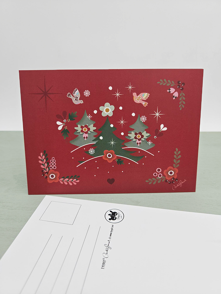 Joulukortti A6 | jouluinen metsä - Image 2