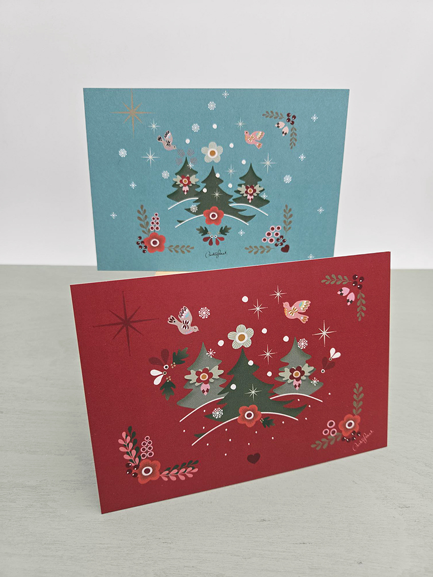 Joulukortti A6 | jouluinen metsä - Image 5