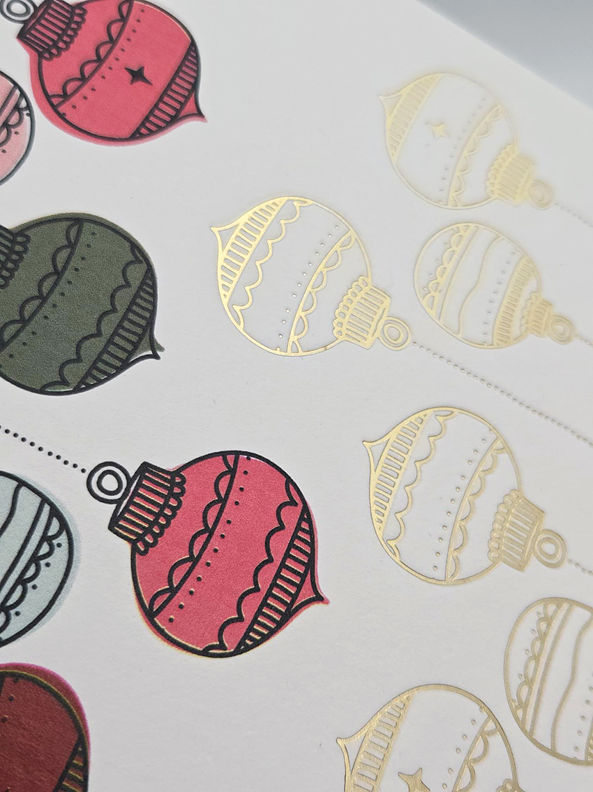 Joulukortti neliö | Joulupallot - Image 2