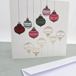 Joulukortti neliö | Joulupallot