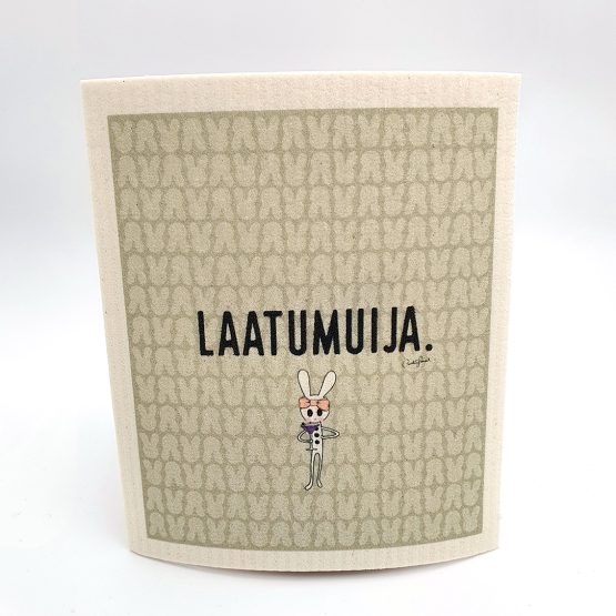 Tyypit piirtää ja suunnittelee iloa sun elämään! Laadukasta suomalaista muotoilua jo vuodesta 2015. Tyyppien tiskirätissä eli sieniliinassa tutut Voimalauseet tuo asennetta myös keittiöön. Näitä tiskirättejä ei tarvi piilottaa! Ne tuo iloa arkeen - ja kun huuhtelet ja laitat rätin kuivumaan aina käytön jälkeen, se pysyy siistinä useita kuukausia!